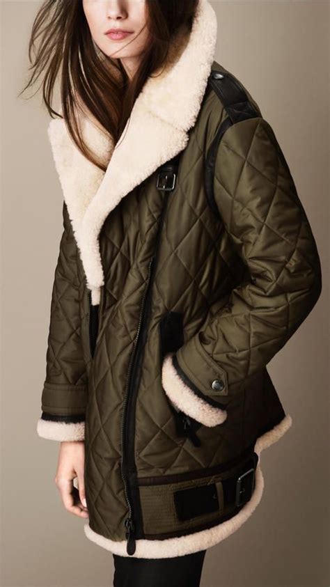 burberry brit oversized shearling aviator jacket